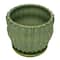 7.25" Green Ceramic Pot with Saucer by Ashland®